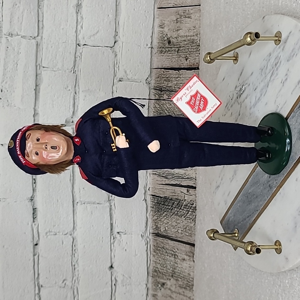 Byers' Choice Caroler Collectible 1993 Salvation Army Man with Trumpet Vintage